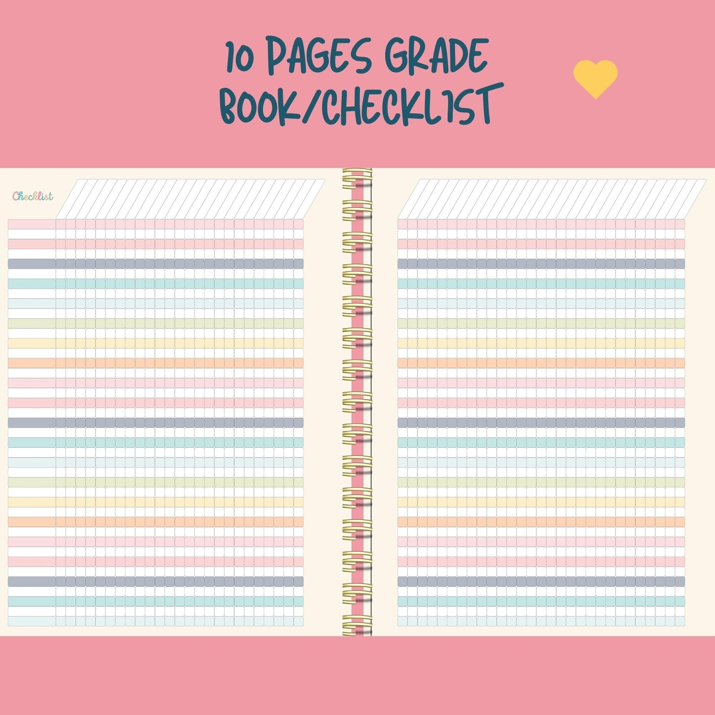Undated Teacher Planner 8.5 x 11-12 Months & 52 Weeks | Colorful Checkerboard Cover | Monthly & Weekly Lesson Plan Book with Stickers, Storage Pocket & Snap-In Bookmark | Classroom Organizer