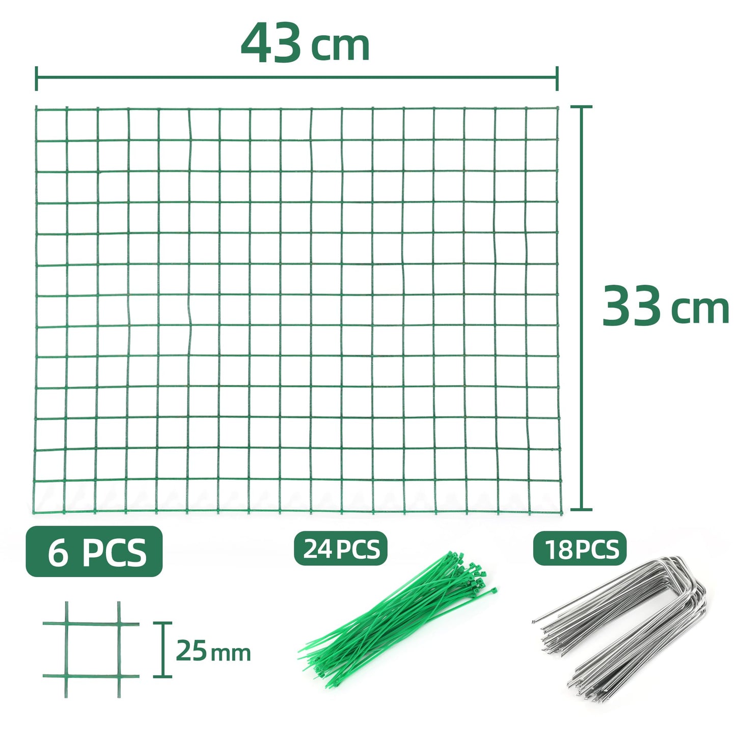 UCandy 6 Pack Plant Protector from Animals,17'' x 13'' Metal Wire Mesh Garden Plant Cages for Outdoor Gardening,Rabbits Chickens Ducks, for Vegetables, Flowers, Shrubs, Plant Protectors from Deer
