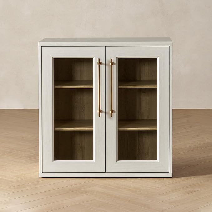 mopio Blake Storage Cabinet, Small Modular Accent Display Sideboard Buffet