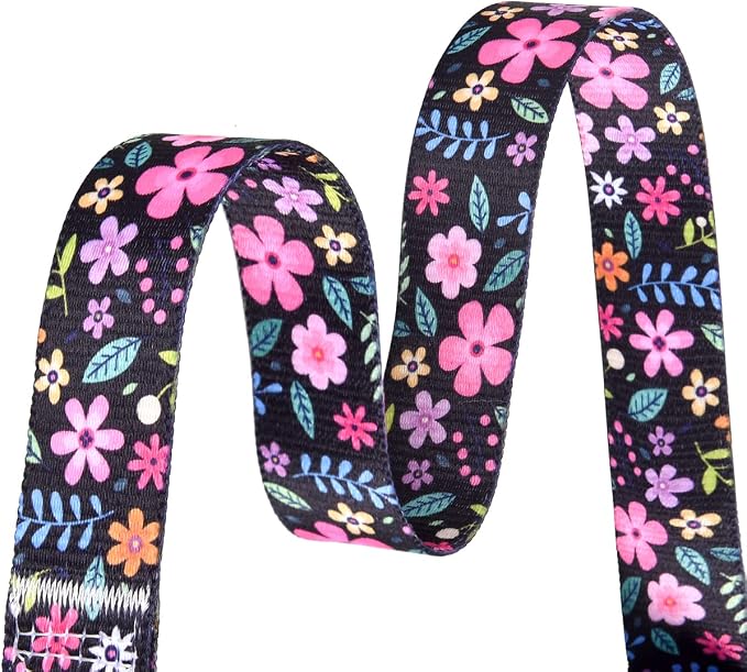 Mihqy Dog Collar with Bohemia Floral Tribal Geometric Patterns - Soft Ethnic Style Collar Adjustable for Small Medium Large Dogs(Floral,XS)