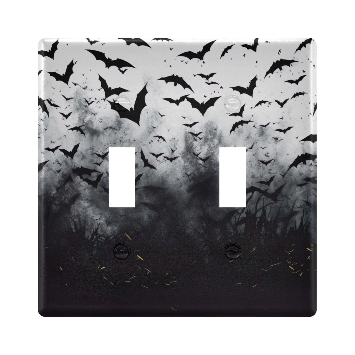 Halloween Black Bats 3-Gang Light Switch Cover,Toggle Wall Plates Cover,Outlet Covers,Polycarbonate Thermoplastic,21214555