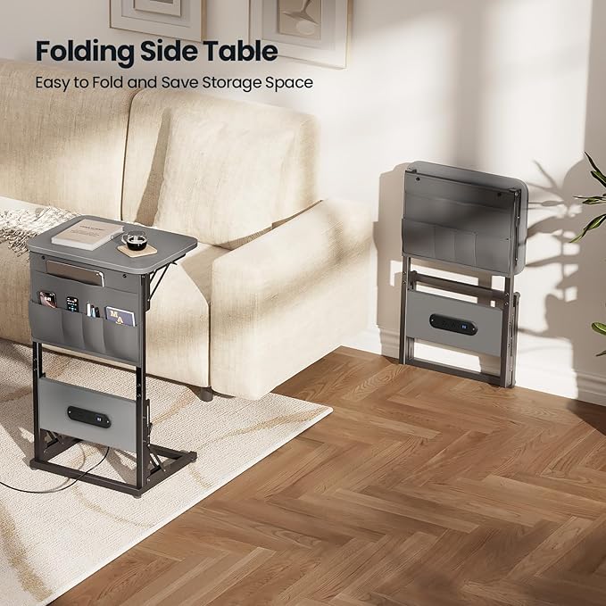HLDIRECT C Shaped End Table