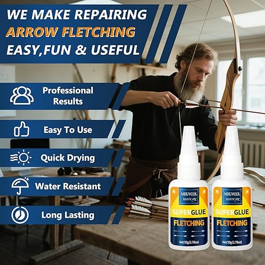 Fletching Glue 100g, Heavy Duty Arrow Glue Kit