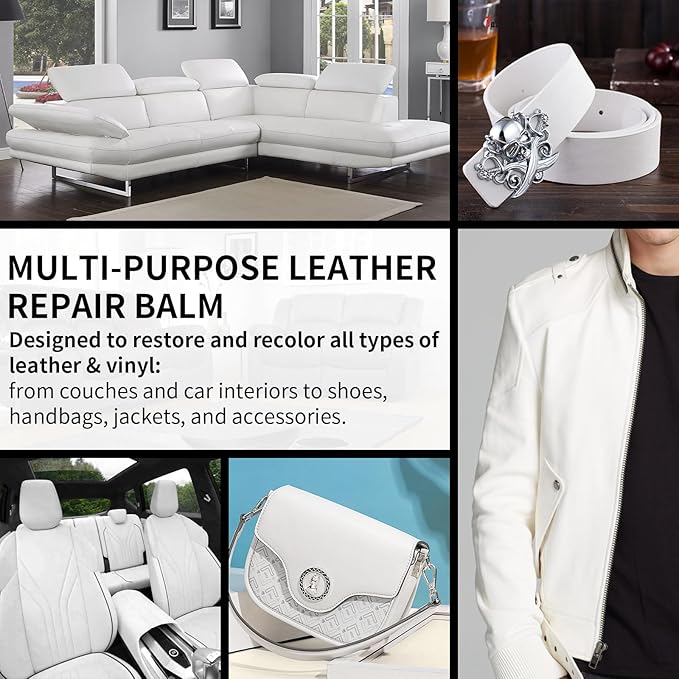 Leather Recoloring Balm and Scratch Repair Kit, Car Seats, Leather Paint & Stain