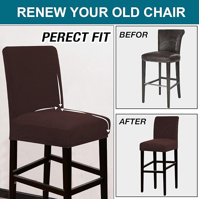 Turquoize Stretch Bar Stool Cover Counter Stool Pub Chair Slipcover