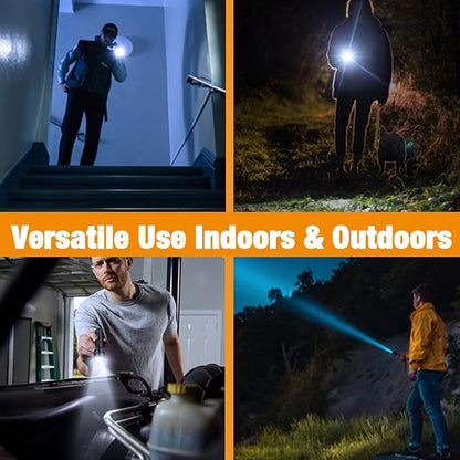 EverBrite Mini Flashlight, Zoomable LED Flash Light, 3 Modes, 3AAA Batteries Included, Handheld Small Flashlight for Camping, Emergency, Home – Black