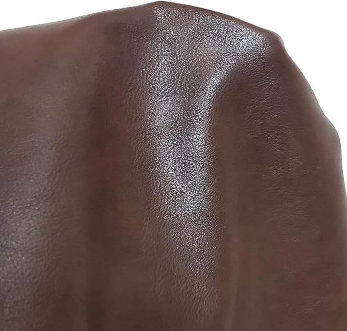 NAT Leathers | Brown Soft Faux Leather Fabric Sheet PU | 2 Yards Cut by The