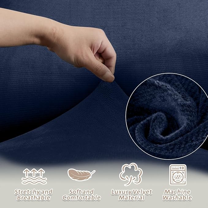 Arfntevss Sectional Recliner Couch Covers Velvet Corner Sectional Sofa Cover