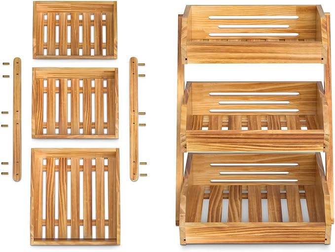 Merysen 3 Tier Wooden Fruit Basket