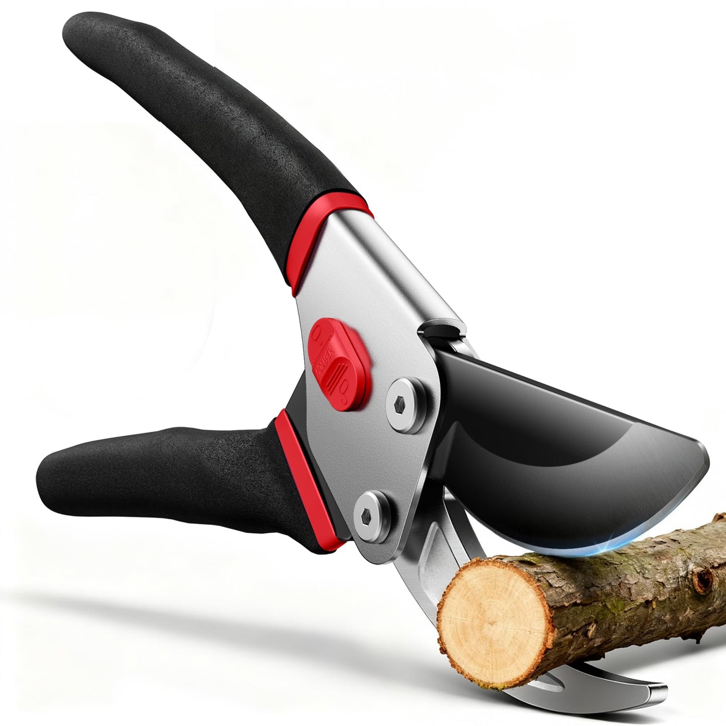 VOTREK® 8.5” Pruning Shears, Professional Garden Pruner with Jam-Proof Spring & Ever-Sharp SK5 Blade, Ergonomic Bypass Clippers for Rose, Tree Trimming, Heavy Duty Bonsai Scissor for Weak Hand