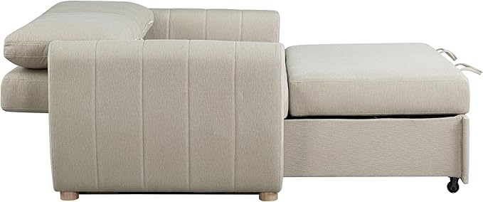 Serta Galway 66.5" Convertible Sleeper Loveseat, Full Size, Dreamcoil Comfort