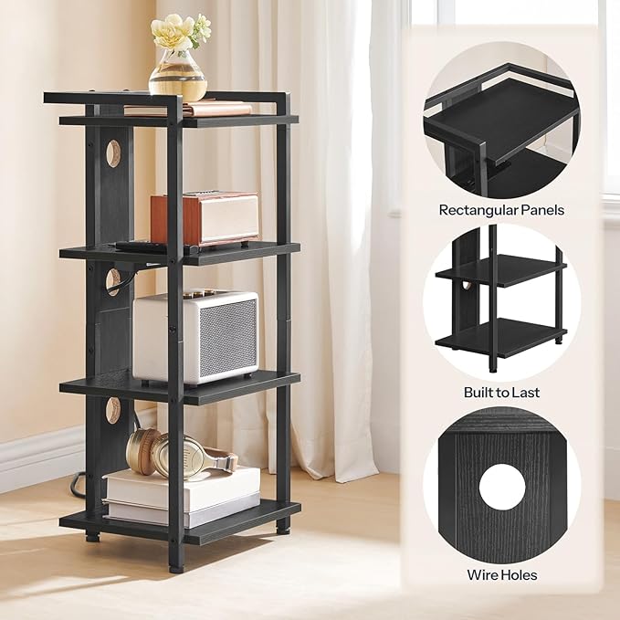 HOOBRO Game Console Shelf, 4-Tier Video Gaming Consoles Stand