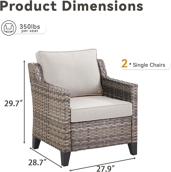 Patio Chairs Set of 2