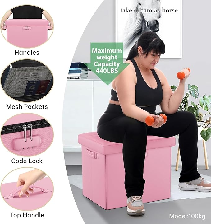 DocSafe Storage Ottoman Foot Rest Stool