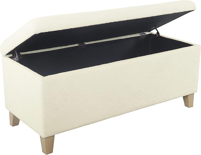 HomePop Storage Bench, Pearl Cream