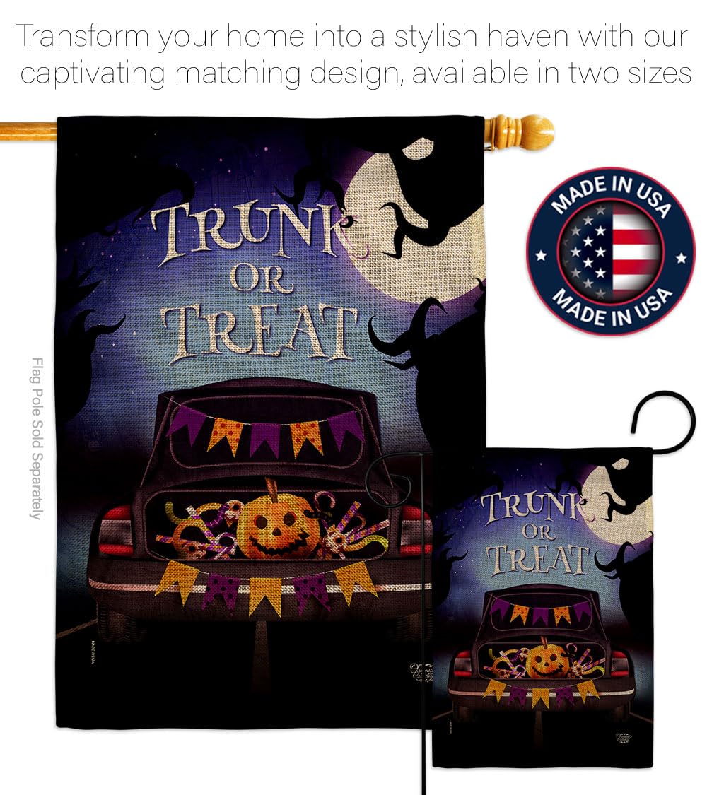 Ornament Collection Halloween 2 Pcs Banner Room Wall Art Flag Patio Lawn Garden Outdoor Indoor Tapestry Yard Grave Cemetery Signs Trunk Or Treat Front Porch Decor, Fall Gifts Made in USA