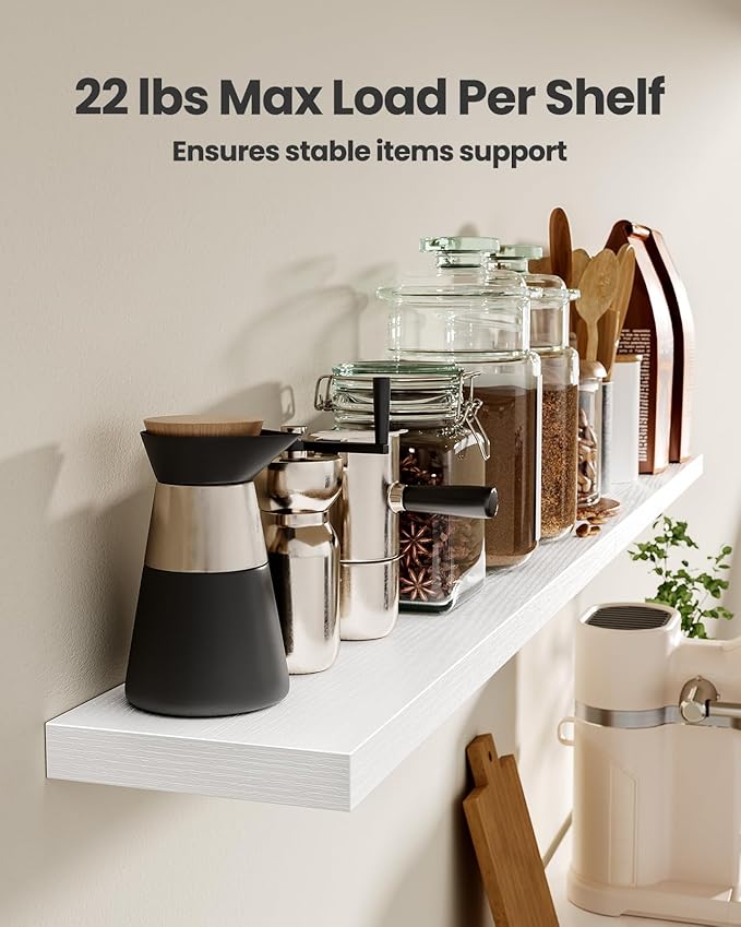 AMADA HOMEFURNISHING 23.6" L Floating Shelves, Wall Shelves Set of 3