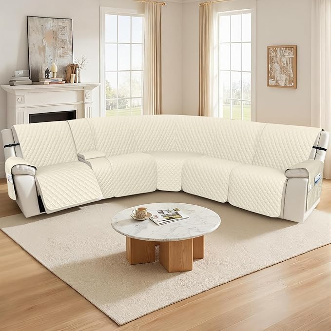 Arfntevss Recliner Sectional Couch Covers 1OO% Waterproof L Shape Sofa Cover