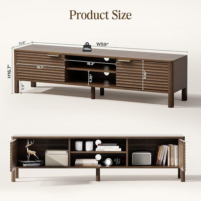 IKALIFE TV Stand for Living Room