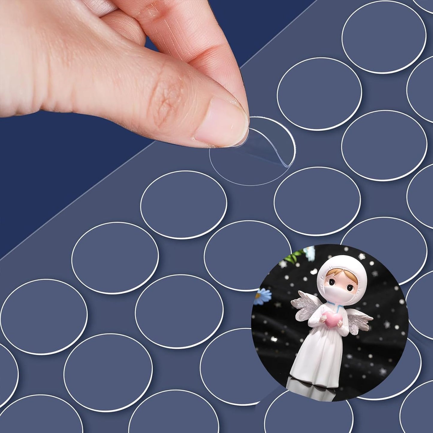 Adhesive Stick dots Two-Sided Sided Mounting Putty Stick Tack for Wall Hanging Crafts Balloons Festival Party Decorations,Clean Removable()