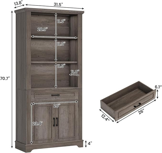 SEDETA Farmhouse Bookshelves and Bookcases