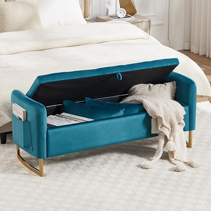 48" End of Bed Bench, Modern Storage Benches