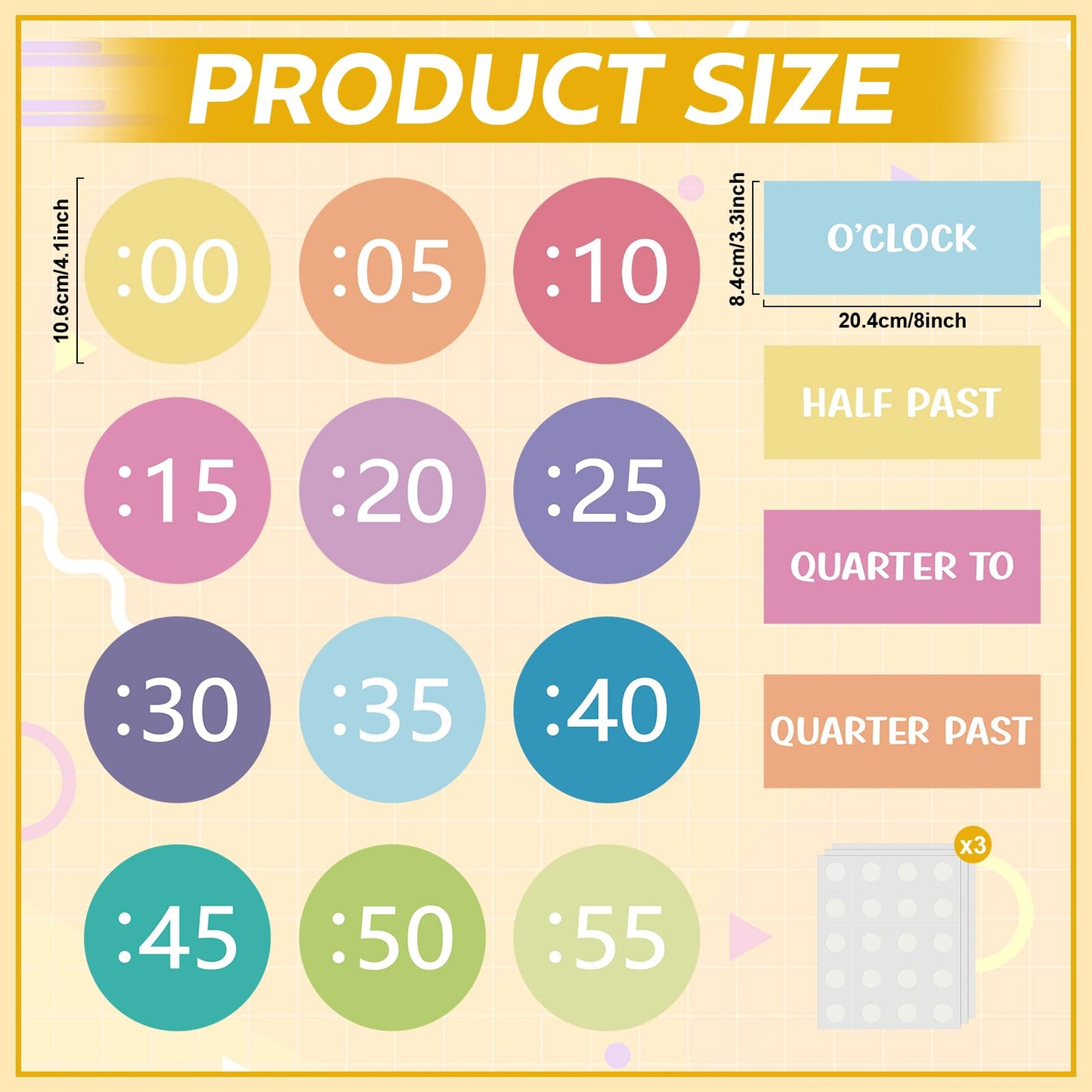 Sereliy Clock Numbers Bulletin Board Kits, Paper Telling Time Teaching Clock for Kids Labels, Learning to Tell Time Cutouts for Elementary Math Classroom Must Haves (Colorful)