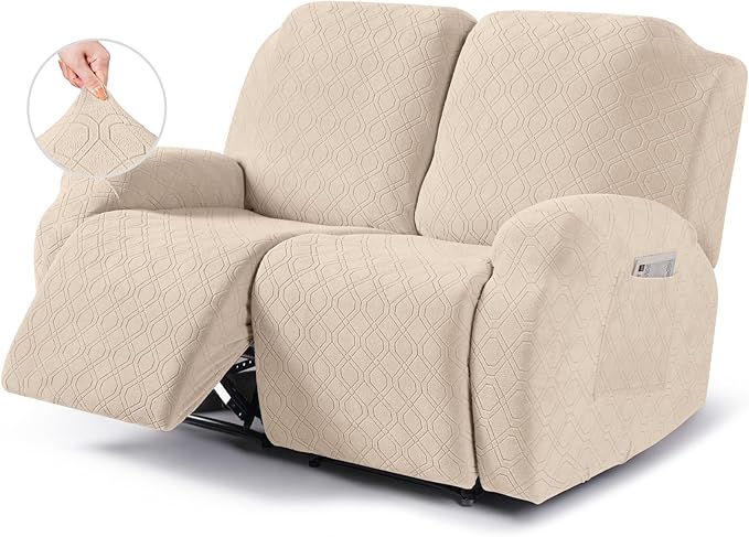 VANSOFY Recliner Cover, 2-Pieces Stretch Reclining Couch Cover