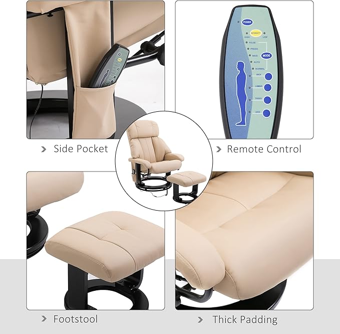HOMCOM Massage Recliner Chair