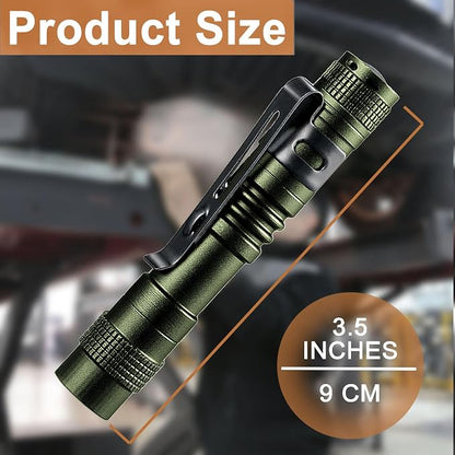 Beieverluck 10 Pack Small Mini Flashlights, Pocket Flashlight Penlight with Clip, Tactical Pen Light for Camping Outdoor Emergency Inspection Fathers Gifts for Dad Husband