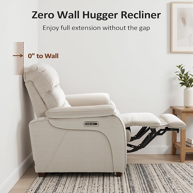 MCombo 61.6'' Wall Hugger Power Loveseat Recliner, Reclining Loveseat
