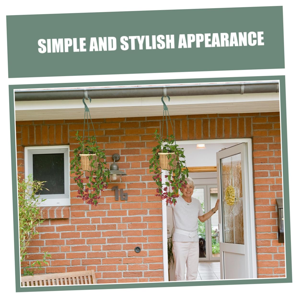 CIYODO 5Pcs Hanging Planter Hooks Set Plant Hangers with Chains for Use Space Saving for Succulents Flower Pots for Areas