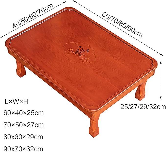 Folding Korean Dining/Tea Room Kang Low Wooden Table