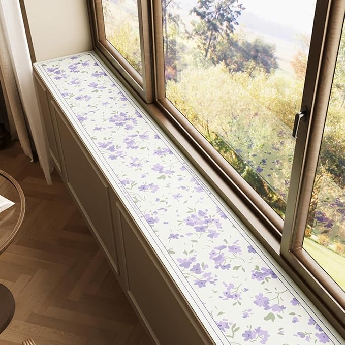 Floral Print Window Sill Cushion – Ultra-Narrow Waterproof Pad