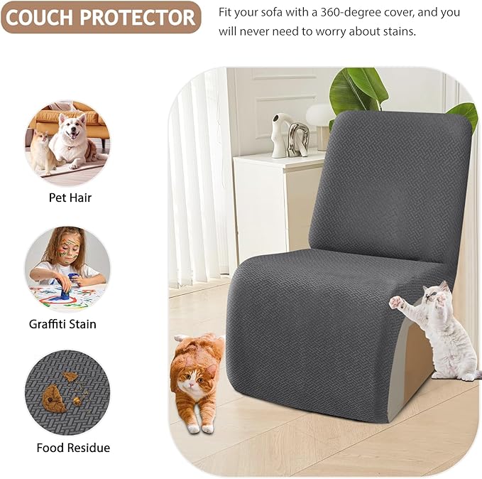 ALIECOM 100% Waterproof Recliner Sectional Couch Covers L Shape Stretch Corner
