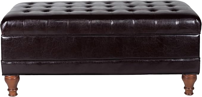 HomePop Deluxe Tufted Storage Bench