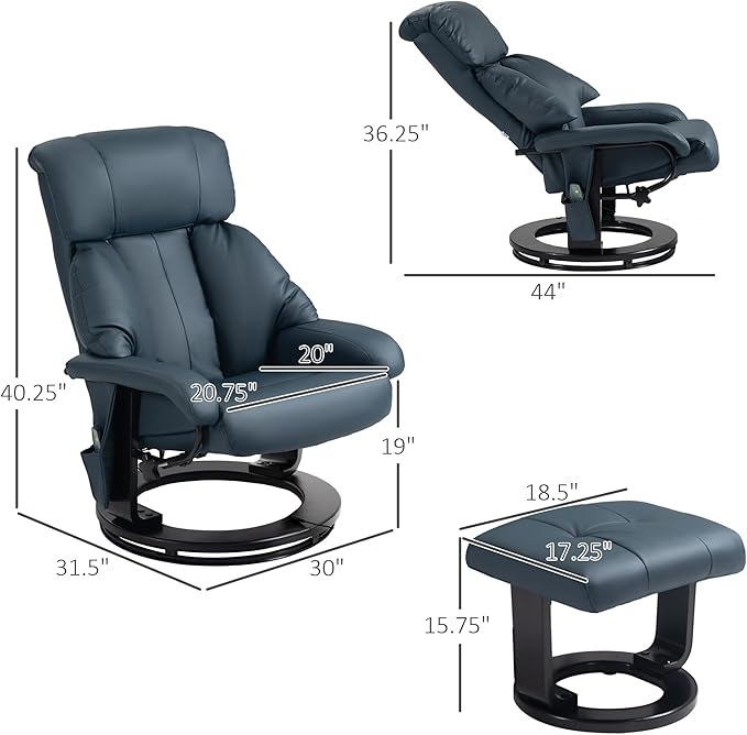 HOMCOM Massage Recliner Chair