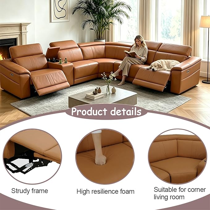 Power Recliner Sofa Set, Reclining Sectional Sofa Couch
