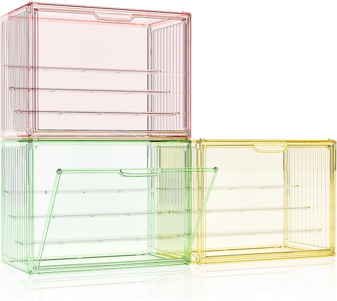 Colorful Figure Display Case for Collectibles 4 Layer Hobby Figurine Display