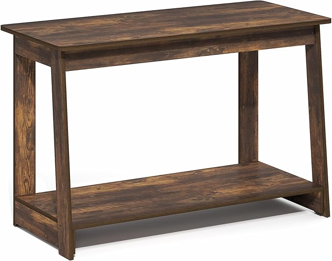Furinno Beginning TV Stand, 2-Tier Rectangular Entertainment Center