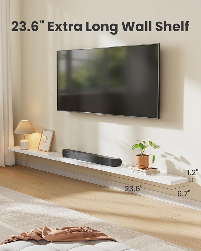 AMADA HOMEFURNISHING 23.6" L Floating Shelves, Wall Shelves Set of 3