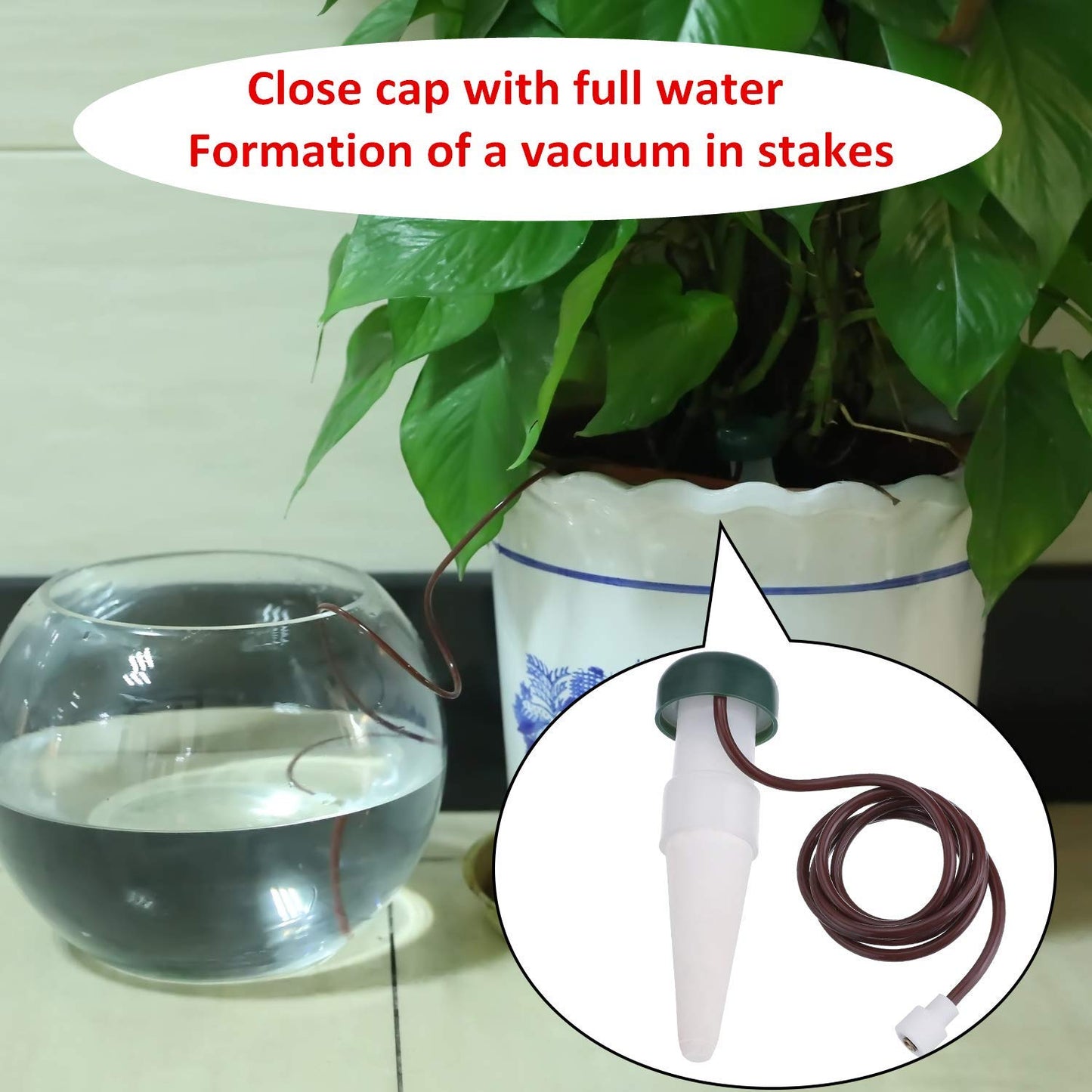 HESTYA 8 Pack Plant Self Watering Stakes Insert Automatic Watering Devices Self Watering Spikes Indoor Outdoor Plant Watering for Vacation