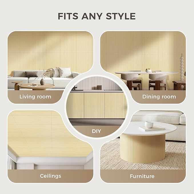 OUZUGIE 1 Pack 96x24 Inch Natural Bamboo Wall Panel – Raw Pole Wrap Paneling