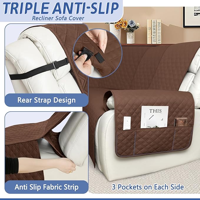 Arfntevss Recliner Sectional Couch Covers 1OO% Waterproof L Shape Sofa Cover