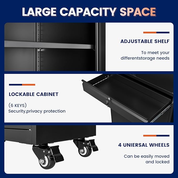 Yizosh Metal Garage Storage Cabinet