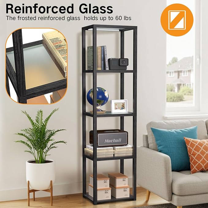 OUTON 67" Glass Display Shelf