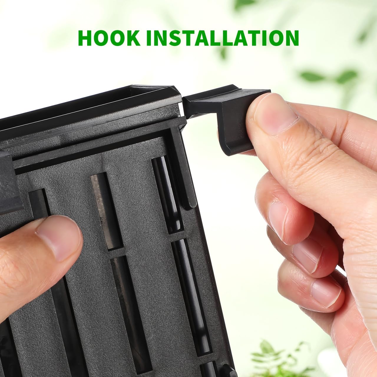 Ipetboom Hanging Aquarium Plant Holder 4-Pack Plastic Aquatic Planters 4.92X3.14X2.16In with Multiple Drainage Holes for Fish Tank Decoration and Aquatic Plant Growth