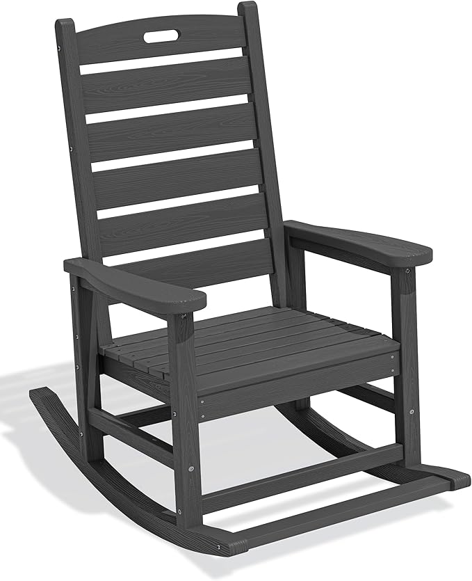 SERWALL Outdoor Rocking Chair, Oversized Rocking Chair