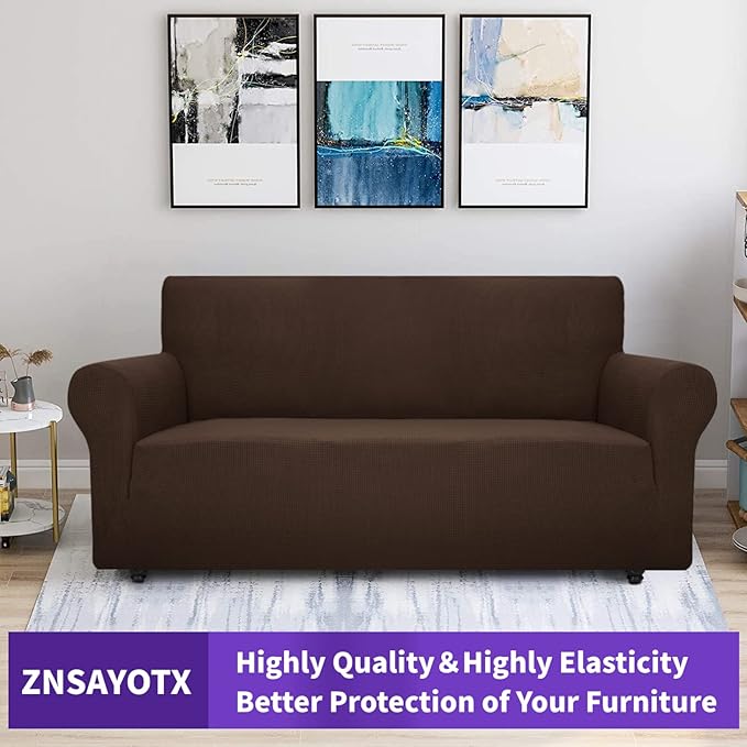 ZNSAYOTX Super Stretch Couch Cover Universal Sofa Covers
