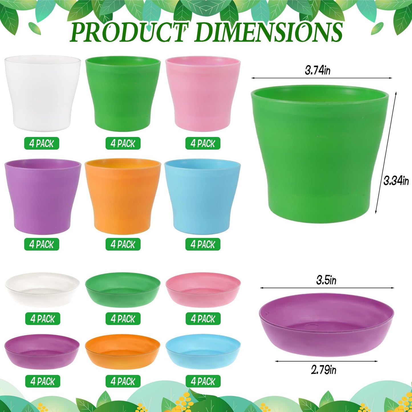 DANHMAO 24 Sets DIY Easter Flower Pots Crafts Bunny Little Chick Lamb Bird Garden Spring Easter Activities Party Decorative Supplies